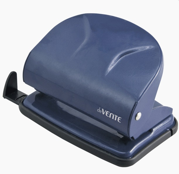 Дырокол "Liquid Metal" 20 л., металлический с линейкой, синий, deVENTE Дырокол "Liquid Metal" 20 л., металлический с линейкой, синий, deVENTE