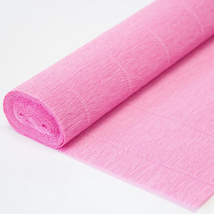 Бумага гофрированная 50см х 2,5м, розовая   пл.72 гр/м2