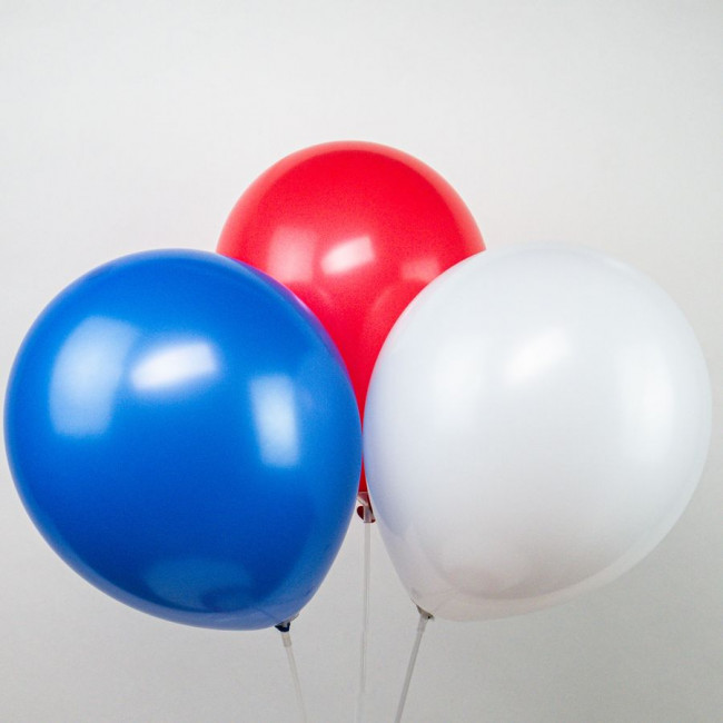 Шар12'' пастель, синий, белый, красный, 50 шт, БК Микрос/ч41023 Шар12'' пастель, синий, белый, красный, 50 шт, БК Микрос/ч41023
