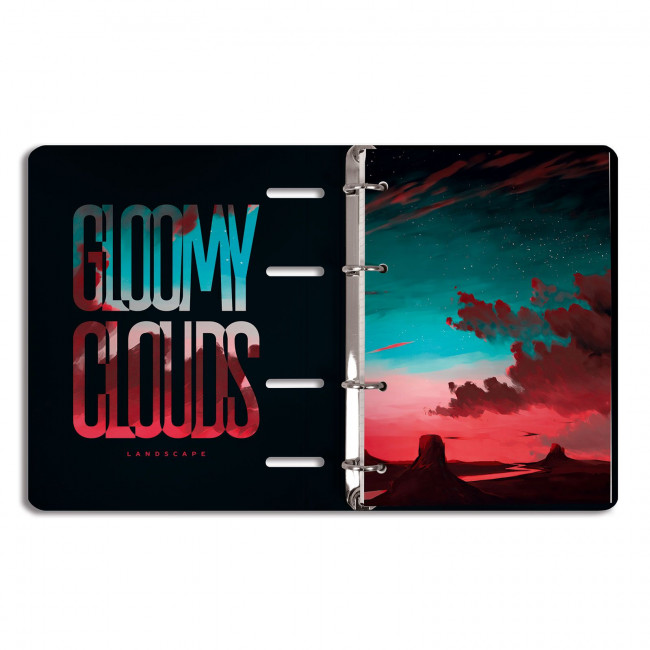 Тетрадь А5 120л клетка, на кольцах, со см. блоком, VELVET MOTION LOREX/ LXNBCL-VM (10)