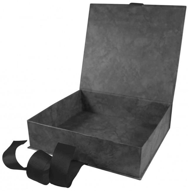 Коробка 200*180*50мм подарочная "Гроза черная", переплетная бумага, Имидж