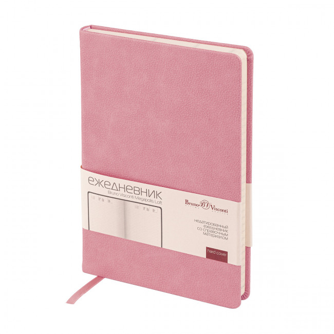Ежедневник недатированный А5 136л "Megapolis loft", пудровый розовый, BV/3-675/11 (20) Ежедневник недатированный А5 136л "Megapolis loft", пудровый розовый, BV/3-675/11 (20)