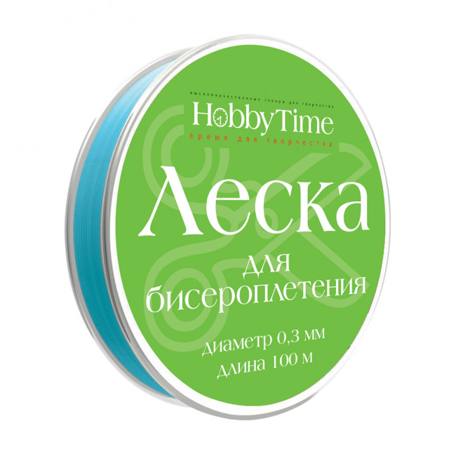 Леска Ø 0,3мм для бисероплетения 100м, голубая, BV/2-476/06 Леска Ø 0,3мм для бисероплетения 100м, голубая, BV/2-476/06