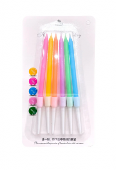 Свечи для торта "Пастельное ассорти" с подставкой, Магистр/MAG-X-9/221347 (100)