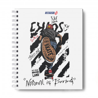 Тетрадь А5+ 96л клетка "Сверкая пятками", на гребне, Светоч/ТЕТ96-002 -000816 (12)