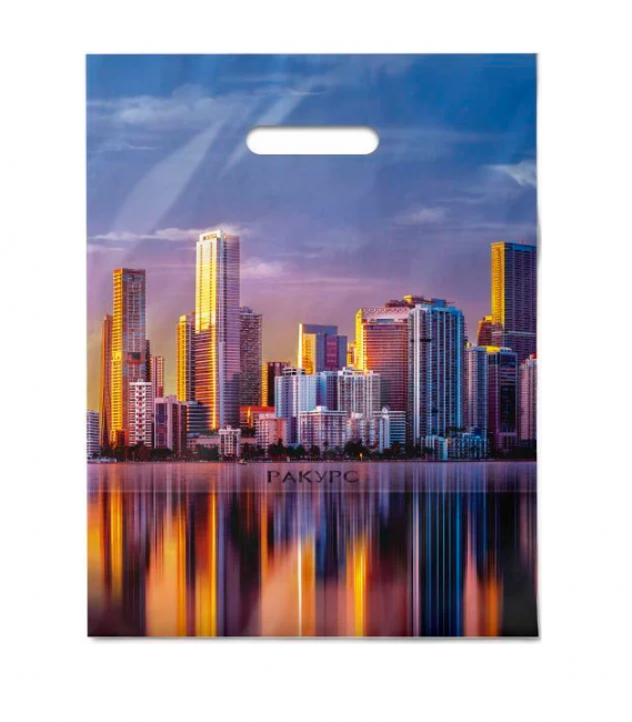 Пакет ПВД (31*40) 60 мкм "Ракурс" с вырубной ручкой (50/500)