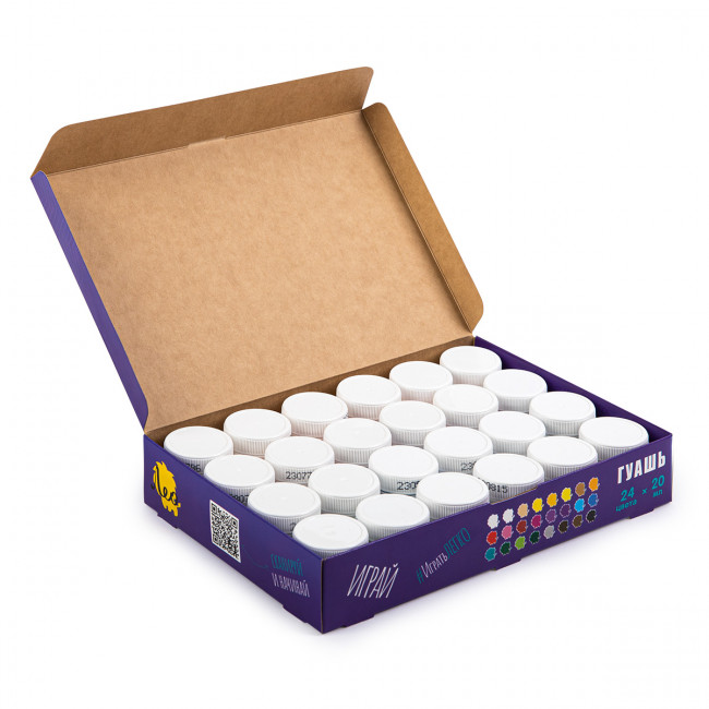 Гуашь 24цв 20мл, "Играй" Лео/LPG-0124 (10) Гуашь 24цв 20мл, "Играй" Лео/LPG-0124 (10)