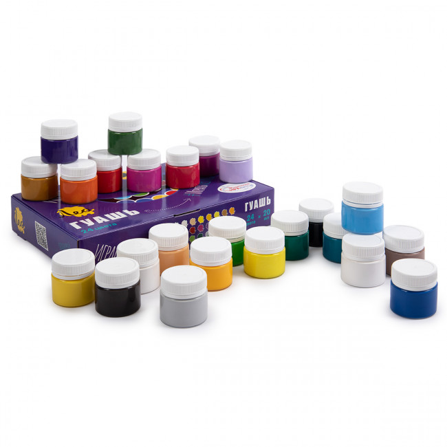 Гуашь 24цв 20мл, "Играй" Лео/LPG-0124 (10) Гуашь 24цв 20мл, "Играй" Лео/LPG-0124 (10)