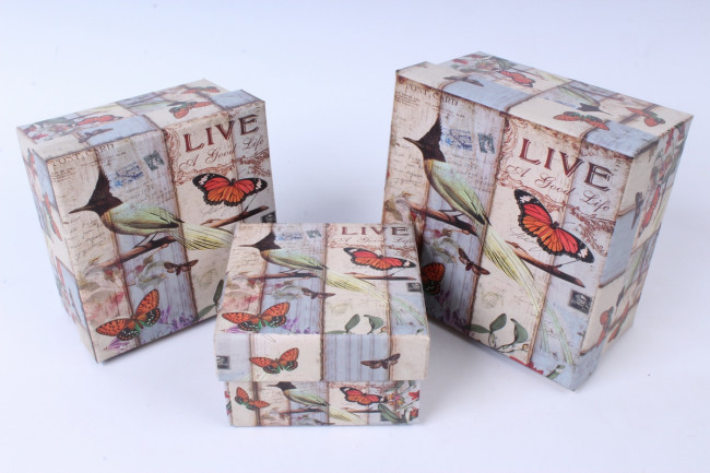 Набор коробок "Квадрат" Ретро 3 шт. SY2269-242