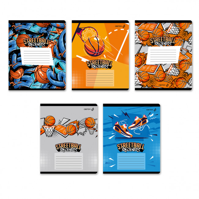 Тетрадь 12 клетка "Штрафной бросок" скрепка, Светоч/Т87_01134 (25)