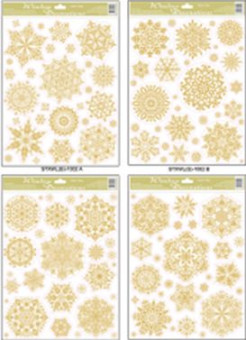 НАКЛЕЙКИ ДЕКОРАТИВНЫЕ, DARLENS «ЗОЛОТИСТЫЕ СНЕЖИНКИ», АССОРТИ (12) НАКЛЕЙКИ ДЕКОРАТИВНЫЕ, DARLENS «ЗОЛОТИСТЫЕ СНЕЖИНКИ», АССОРТИ (12)