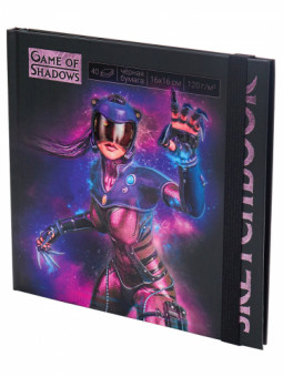 Скетчбук 160х160 Киборг (7БЦ, мат лам+выб лак, 40л, 120г, черная бумага) С40-4073 Скетчбук 160х160 Киборг (7БЦ, мат лам+выб лак, 40л, 120г, черная бумага) С40-4073