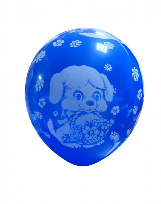 Шар 12" "Щенок с букетом" ассорти, MAYLOTT/292-3 (100)