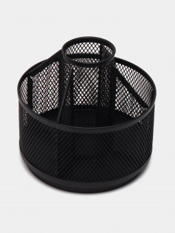 Подставка для канц.пренадлежностей, 5 отд., металлическая, черная WENZER OFFiCE /2013