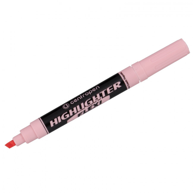 Текстовыделитель Centropen "Flexi 8542" пастельный розовый, 1-5мм, гибкий пишущий узел Текстовыделитель Centropen "Flexi 8542" пастельный розовый, 1-5мм, гибкий пишущий узел