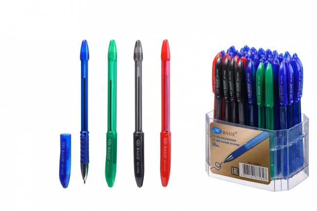 Ручка шариковая ассорти 0,7мм на масляной основе, Basir/МС-3498А (50/200)