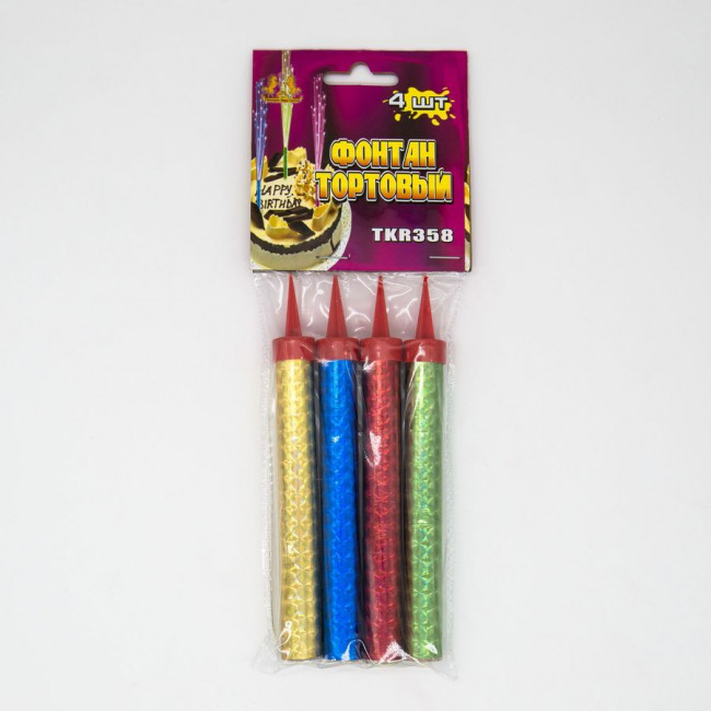 Свечи Фонтан 40сек 12,0см настольный, 4шт, Микрос/ТКR358