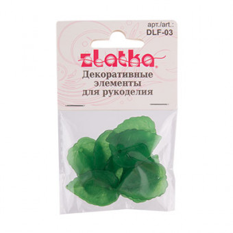 Декоративные элементы 2.7 x 1.9см, т.зеленый, Zlatka/DLF-03 №1