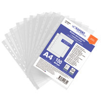 Файл-вкладыш (файлы)  А4 42 мкр. глянц. 100 шт. Classic, прозрачный Expert Complete (15)