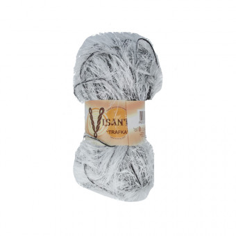 Пряжа VISANTIA "TRAFKA" меланжевая 100% полиэстер . х 100 г 150 м ± 3 м №5001 белый-черный "TRAFKA" меланжевая Пряжа VISANTIA "TRAFKA" меланжевая 100% полиэстер . х 100 г 150 м ± 3 м №5001 белый-черный "TRAFKA" меланжевая
