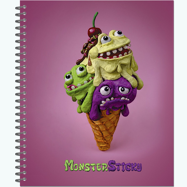 Тетрадь общ. 96л. гребень, "MonsterSticky" (20) Тетрадь общ. 96л. гребень, "MonsterSticky" (20)