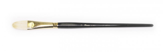 Кисть плоскоовальная N12 "Artists" щетина, длинная ручка, Pinax/117012