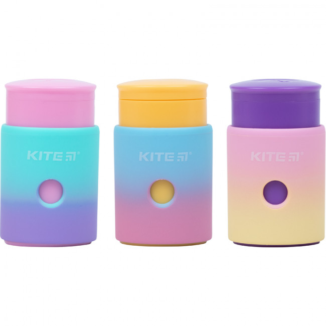 Точилка с контейнером Sunset, ассорти K21-368 Kite (12) Точилка с контейнером Sunset, ассорти K21-368 Kite (12)