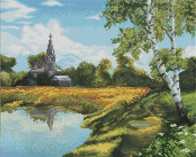 Алмазная мозаика 40*50 на подрамнике "Родной край", полная выкладка, ALM033 Алмазная мозаика 40*50 на подрамнике "Родной край", полная выкладка, ALM033