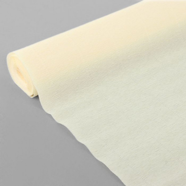 Бумага гофрированная 50см х 2,5м, слоновая кость   пл.72 гр/м2