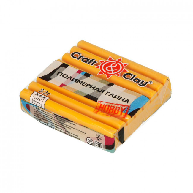 Полимерная глина 52г, 1006 желтый, Craft&Clay/CCH 1006 Полимерная глина 52г, 1006 желтый, Craft&Clay/CCH 1006