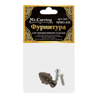 Фурнитура для шкатулок "ручка" 2.4 x 1,2см, №02 бронза, 1шт, Mr. Carving/MMG-015 (5)