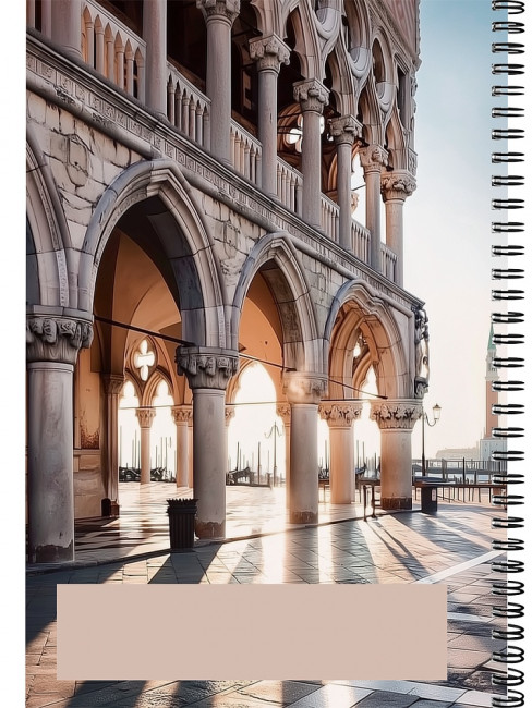 Тетрадь А4 96 клетка "Архитектурные шедевры", на гребне, Проф-Пресс/Т96-8330 (5/30)