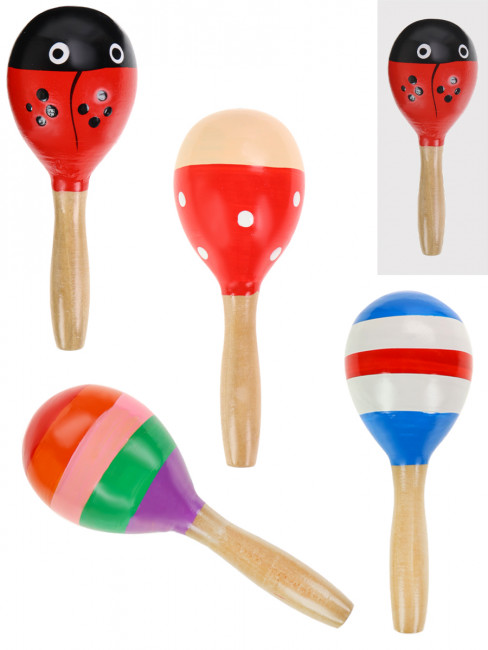 Маракас 12см деревянный, Рыжий Кот/И-2525