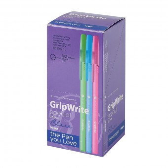 Ручка шариковая 0.7мм синяя "GripWrite Special" одноразовая, BV/20-0326/04 (50)