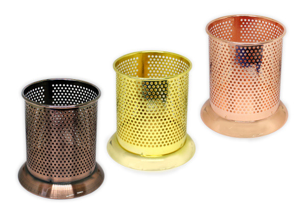 СТАКАН КАНЦЕЛЯРСКИЙ  КРУГЛЫЙ ПЕРФОРИРОВАННЫЙ (БРОНЗОВЫЙ, ЗОЛОТОЙ, МЕДНЫЙ) "ASMAR"