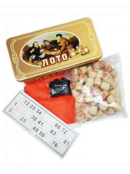Русское лото "Традиция" 24*12*8см, деревянные бочсонки 90шт, MILAND/ИН-7715