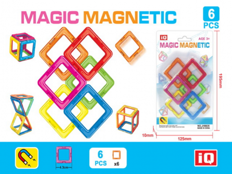 Магнитный конструктор "Магический магнит" (19,5х12,5х1 см)(6 деталей, в блистере) ( Арт. 2001547) Магнитный конструктор "Магический магнит" (19,5х12,5х1 см)(6 деталей, в блистере) ( Арт. 2001547)