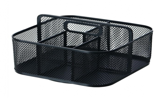 Подставка для канц.пренадлежностей, 5 отд., металлическая, черная WENZER OFFiCE /2017