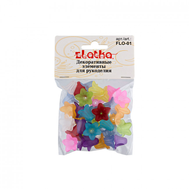 Декоративные элементы 25г колокольчики, ассорти, Zlatka/FLO-01 №2 Декоративные элементы 25г колокольчики, ассорти, Zlatka/FLO-01 №2