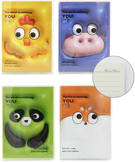 Записная книжка А7 60л. DA-208 "Животные" мягкая обложка, линия, цвета ассорти (8/864) Записная книжка А7 60л. DA-208 "Животные" мягкая обложка, линия, цвета ассорти (8/864)