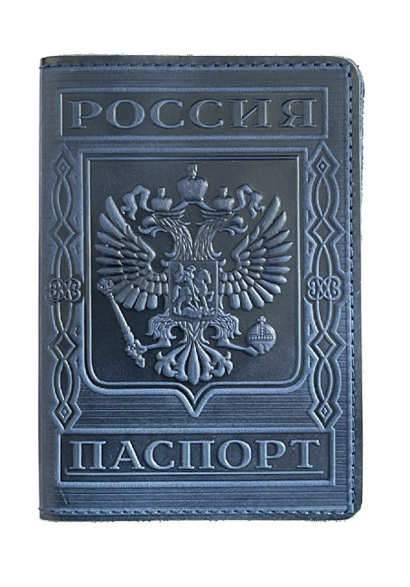 Обложка на паспорт WENZER OFFiCE, Паспорт из натур.кожи с кож.клапаном Георгий гл, синий Обложка на паспорт WENZER OFFiCE, Паспорт из натур.кожи с кож.клапаном Георгий гл, синий