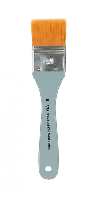 Кисть синтетика флейц короткая ручка №40 VISTA-ARTISTA