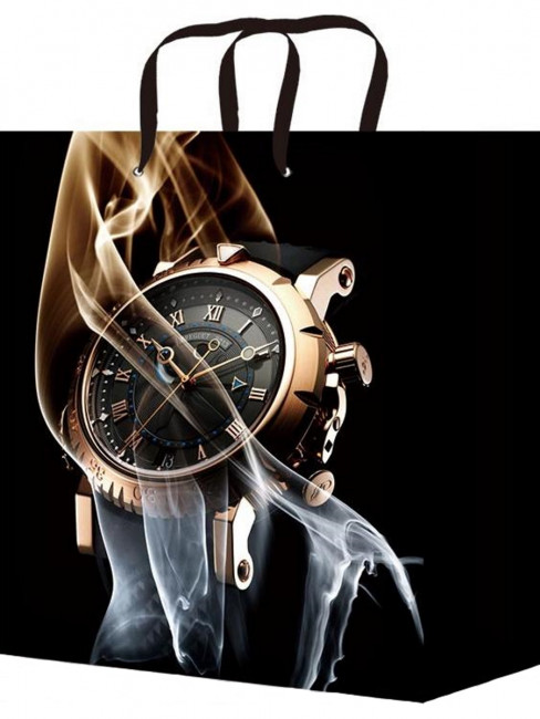 Пакет подароч. 14х20х6,5см "Дорогие часы" с глянц. лам. (MS), MILAND/ПКП-4182 (12)