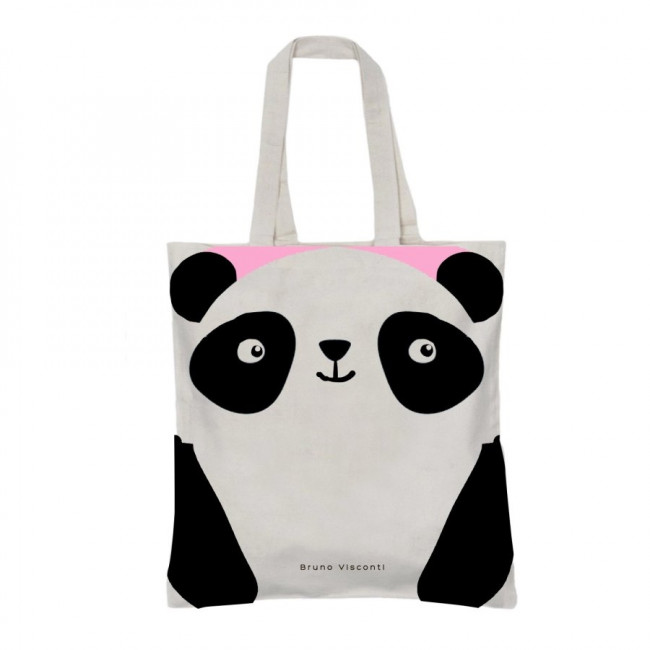 Сумка-шоппер white 'Панда" 34х36 см BV/ 16-004-01/01
