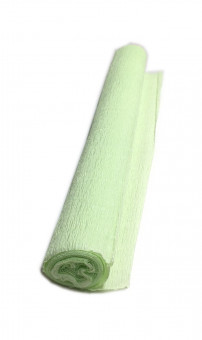 Гофрированная бумага плотная (флористическая 50мм х 250 мм,120 г/м2), бледно-салатовая, ШК