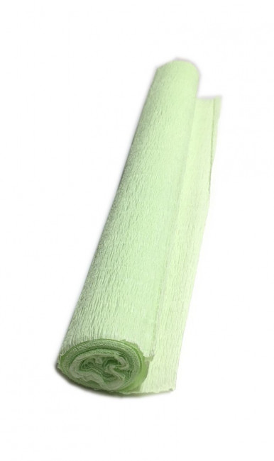 Гофрированная бумага плотная (флористическая 50мм х 250 мм,120 г/м2), бледно-салатовая, ШК Гофрированная бумага плотная (флористическая 50мм х 250 мм,120 г/м2), бледно-салатовая, ШК