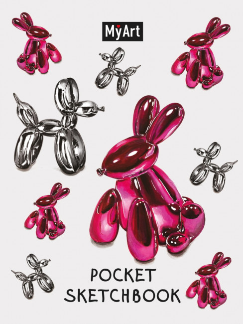 Pocket скетчбук "Металлические фигуры". Формат:104х146х11мм 96стр,  MyAr Проф-Пресс
