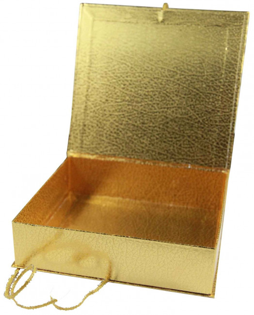 Коробка 200*180*50мм подарочная, дизайнерская золотая бумага, Имидж