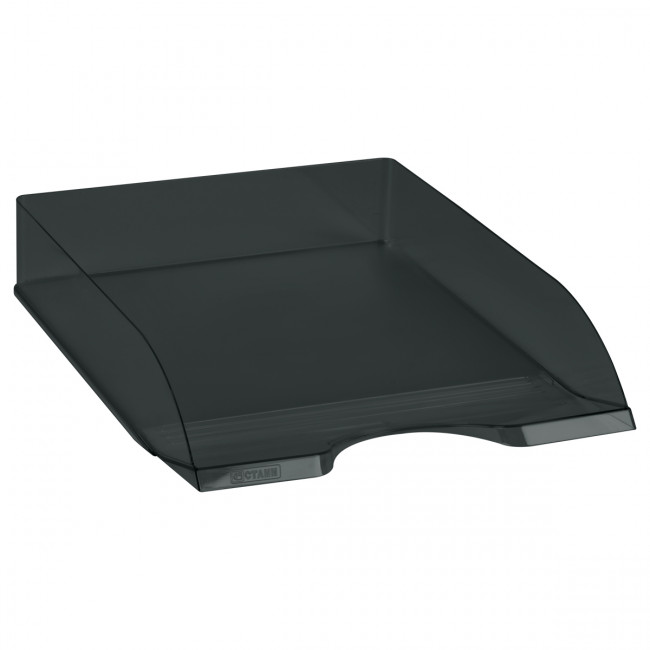 Лоток для бумаг горизонтальный "Дельта", тонированный черный, СТАММ (6)