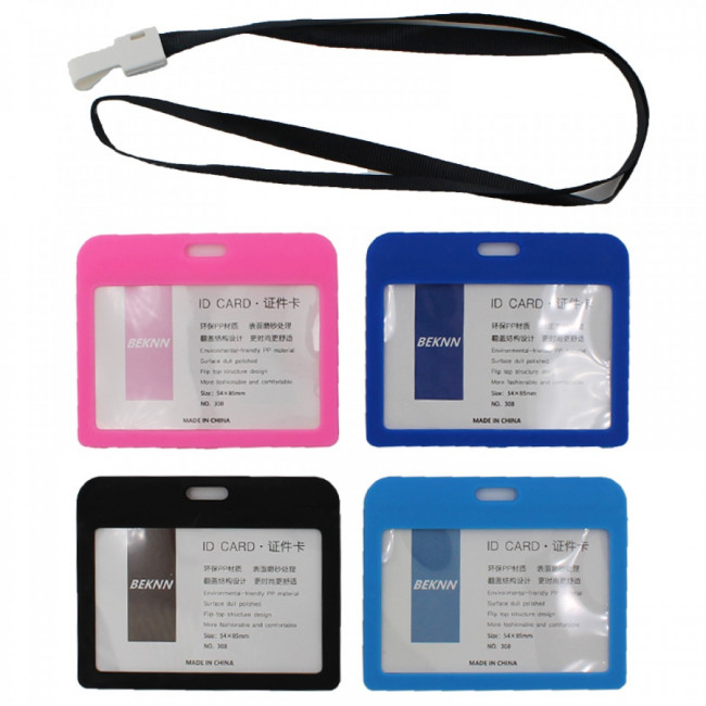 Бейдж горизонт. 54*85мм на шнурке, VIKEY/3012 (308) (10/40)